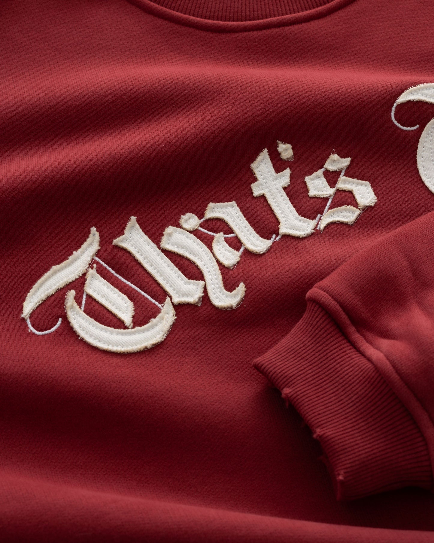 Old Font Sweatshirt Merlot