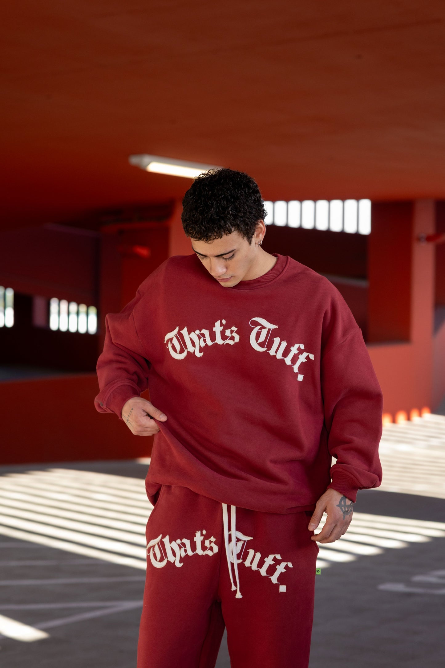 Old Font Sweatshirt Merlot