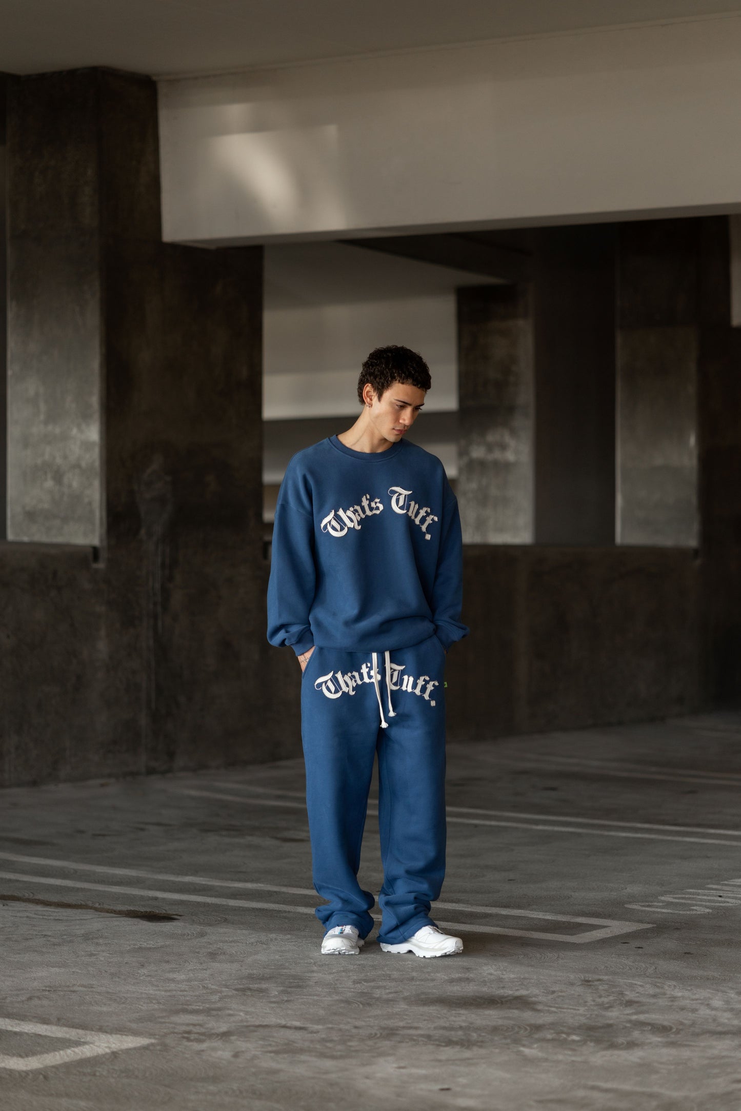 Old Font Sweatpants Beacon Blue
